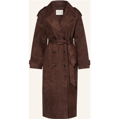 Grace & Mila Trenchcoat Astrid In Lederoptik braun