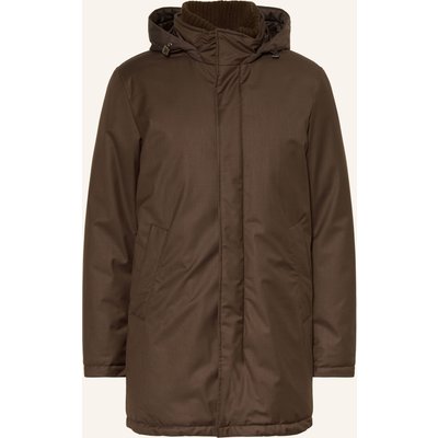 Herno Daunenparka Mit Abnehmbarer Kapuze braun