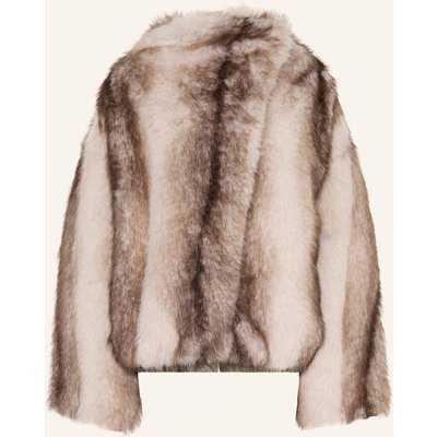 The Frankie Shop Kunstfell-Jacke Vera Zum Wenden beige