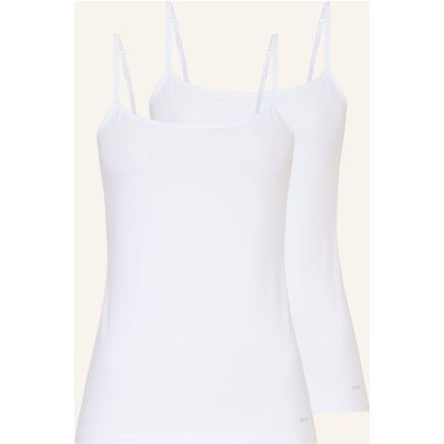 Skiny 2er-Pack Tops Cotton Stretch weiss