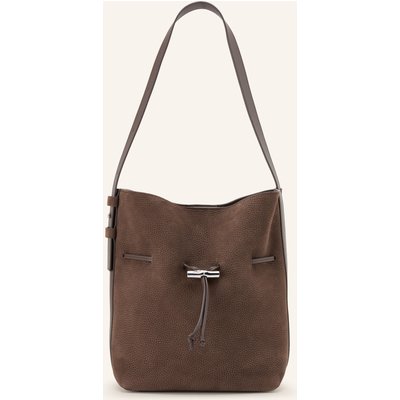 Longchamp Beuteltasche Le Roseau Medium braun