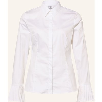 Tonno & Panna Hemdbluse Mit Plissees weiss