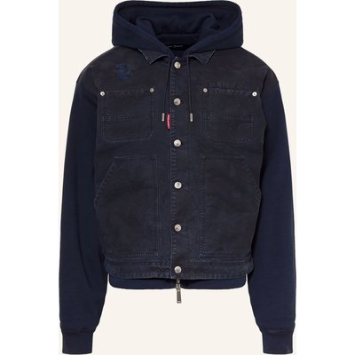 dsquared2 Jacke Im Materialmix blau