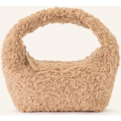 Núnoo Handtasche Agnes Small Aus Teddyfell braun