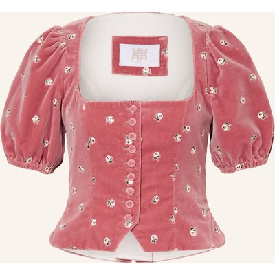 Riani Dirndlbluse Aus Samt rosa