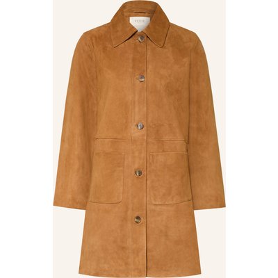 Yerse Ledermantel Kate beige