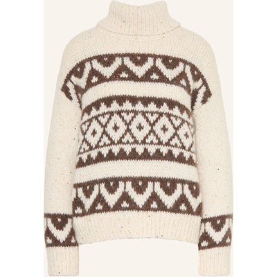 Peserico Rollkragenpullover Mit Alpaka Und Pailletten beige