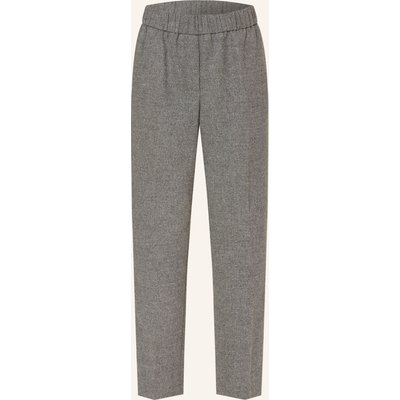 Peserico Flanell-Culotte Mit Schmucksteinen grau