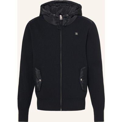 Hugo Strickjacke Syloron Im Materialmix schwarz