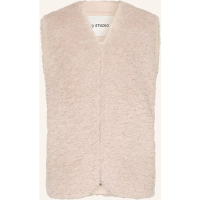 Iq Studio Kunstfell-Weste beige