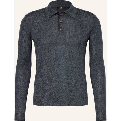 Etro Strick-Poloshirt grau