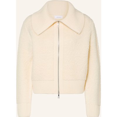 Darling Harbour Strickjacke Im Materialmix weiss