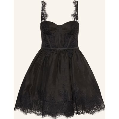Zimmermann Cocktailkleid Valiant Mit Leinen Und Seide schwarz