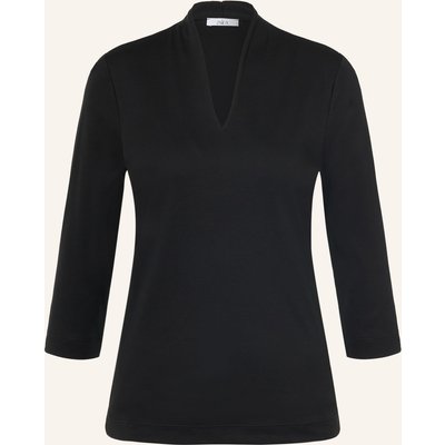 Zaída Shirt Mit Kelchkragen schwarz