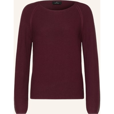 Monari Pullover Mit Schmucksteinen rot