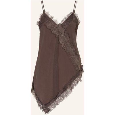 Msch Copenhagen Blusentop Mschthea Mit Spitze braun