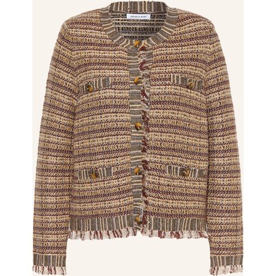 Veronica Beard Strick-Overjacket Sariyah Mit Pailletten rot