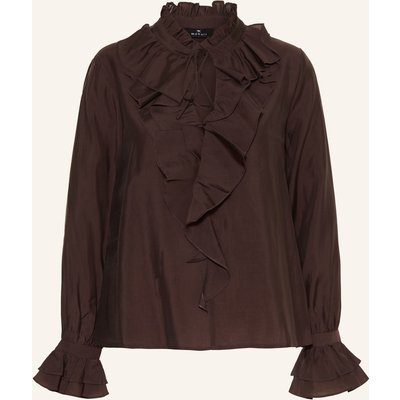 Monari Blusenshirt Mit Volants Und Rüschen braun