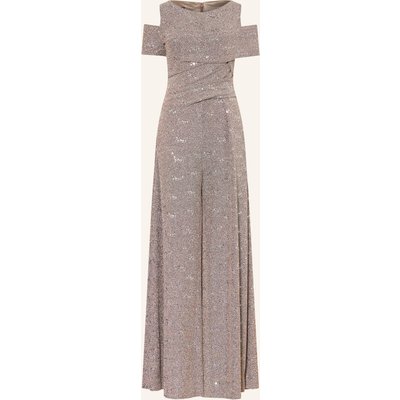 Talbot Runhof Jumpsuit Aus Jersey Mit Glitzergarn silber