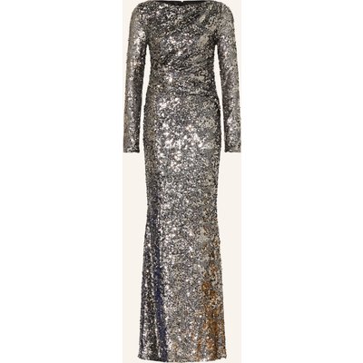 Talbot Runhof Abendkleid Mit Pailletten silber