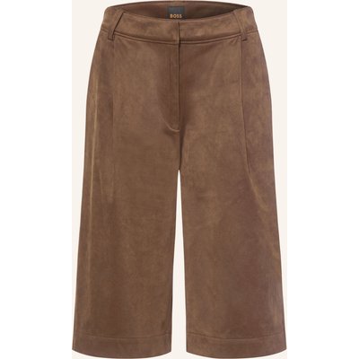 Boss Bermudas Talarina In Lederoptik braun