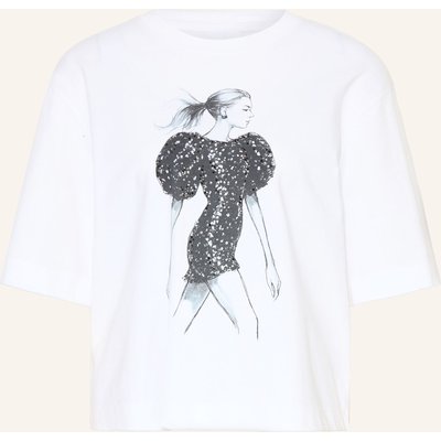 Rich & Royal T-Shirt Mit Schmucksteinen weiss