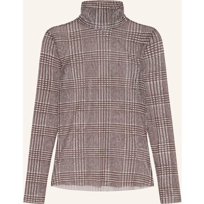 Rich & Royal Rollkragenshirt Aus Mesh braun