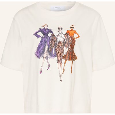 Rich & Royal T-Shirt Mit Schmuckperlen weiss