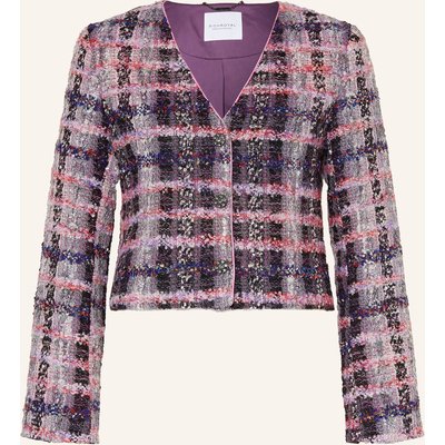 Rich & Royal Bouclé-Blazer Mit Glitzergarn lila