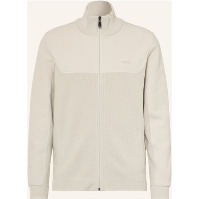 Boss Strickjacke Im Materialmix beige