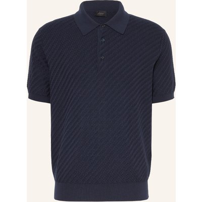Brioni Strick-Poloshirt blau
