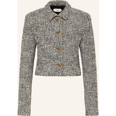 Versace Bouclé-Blazer schwarz