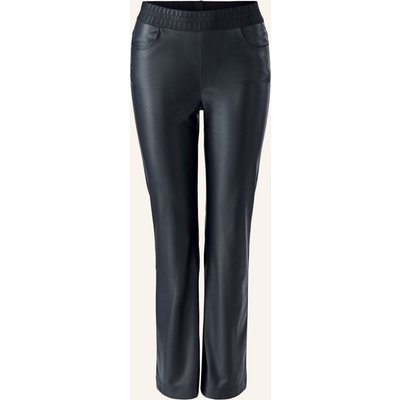 Oui 7/8-Hose In Lederoptik schwarz