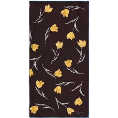 Jacquemus Seidentuch Le Foulard Tulipe schwarz