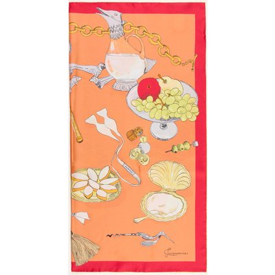 Jacquemus Seidentuch Le Grand Foulard Cocktail rot