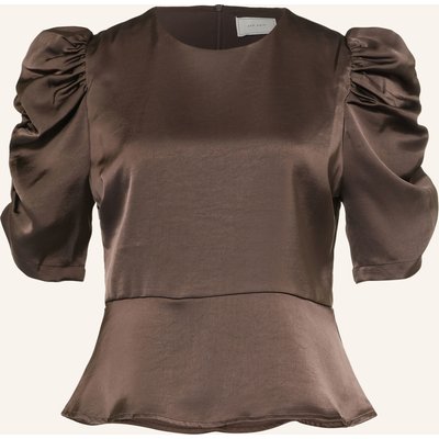 Neo Noir Blusenshirt Benua Aus Satin braun