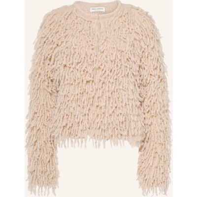 Marc O'polo Bouclé-Strickjacke grau