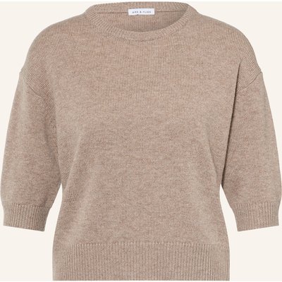 Mrs & Hugs Strickshirt Mit Cashmere beige