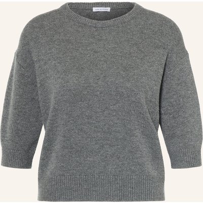 Mrs & Hugs Strickshirt Mit Cashmere grau