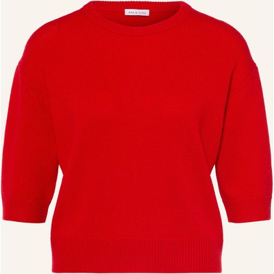 Mrs & Hugs Strickshirt Mit Cashmere rot