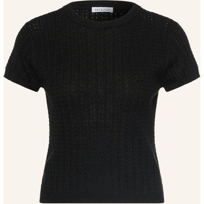 Mrs & Hugs Strickshirt Mit Merinowolle schwarz
