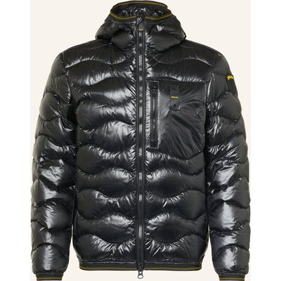 Blauer Daunenjacke Wave schwarz