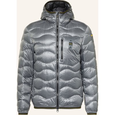 Blauer Daunenjacke Wave grau