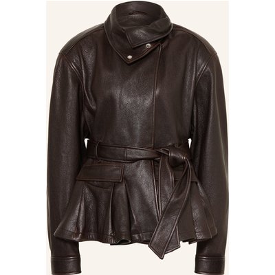 Arakii Lederjacke braun