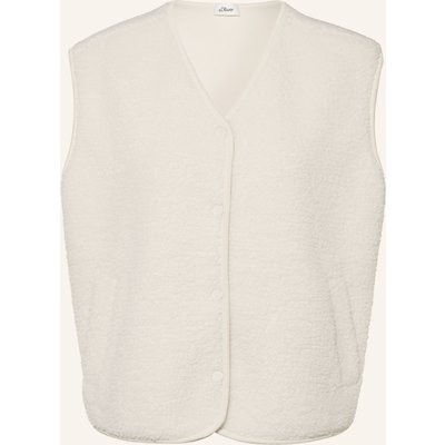S.Oliver Red Teddyfell-Weste weiss