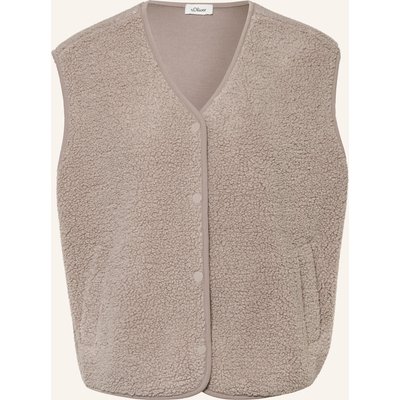 S.Oliver Red Teddyfell-Weste braun