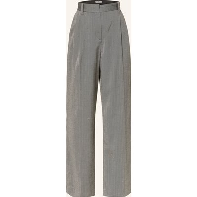 Maje Marlenehose Mit Schmucksteinen grau