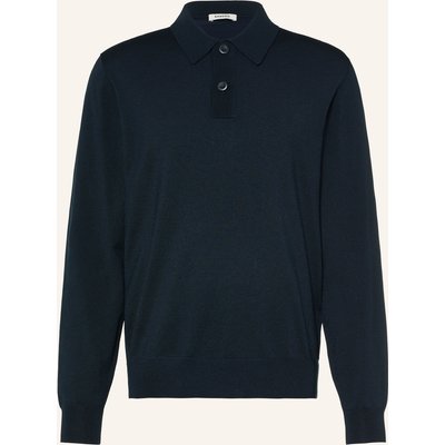 Sandro Strick-Poloshirt Classic Fit blau