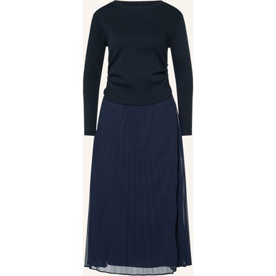Claudie Pierlot Kleid Im Materialmix Mit Plissees blau