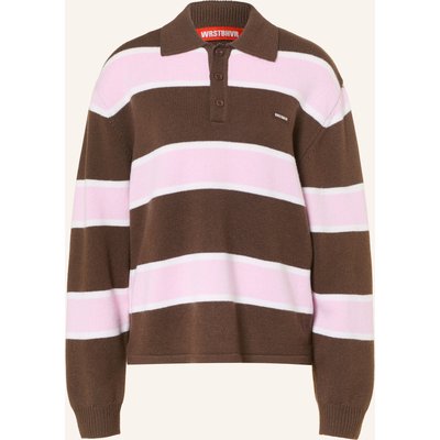 Wrstbhvr Strick-Poloshirt Stev braun